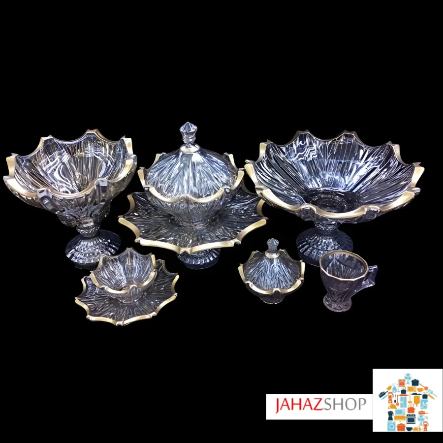 سرویس ۱۲ نفره کریستال الیز ارغوانی لب اکلیل