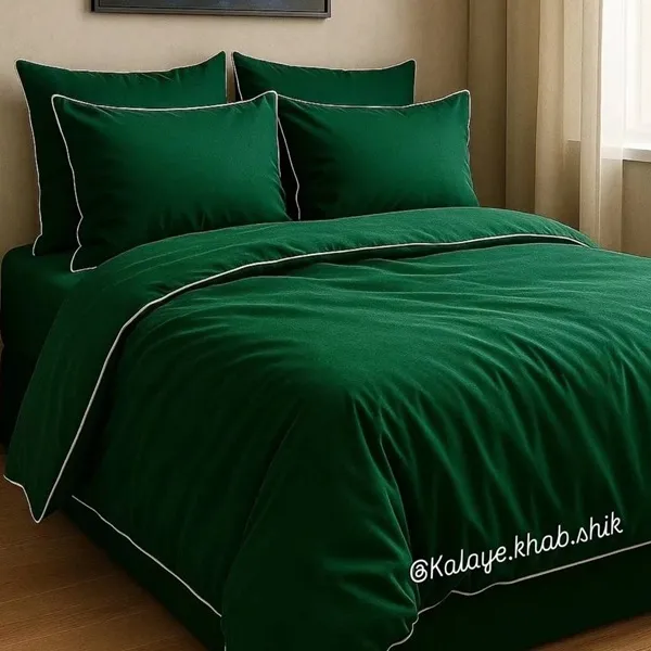 سرویس ست کاوری قیطون دوزی شده به همراه لحاف لایت