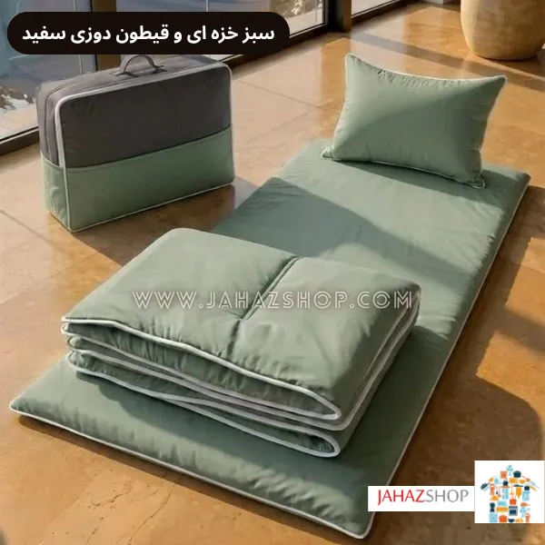 سبز خزه ای و قیطون دوزی سفید سبز خزه ای و قیطون دوزی سفید