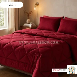 سرویس روتختی هتلی ساده جنس نخ پنبه رنگ زرشکی