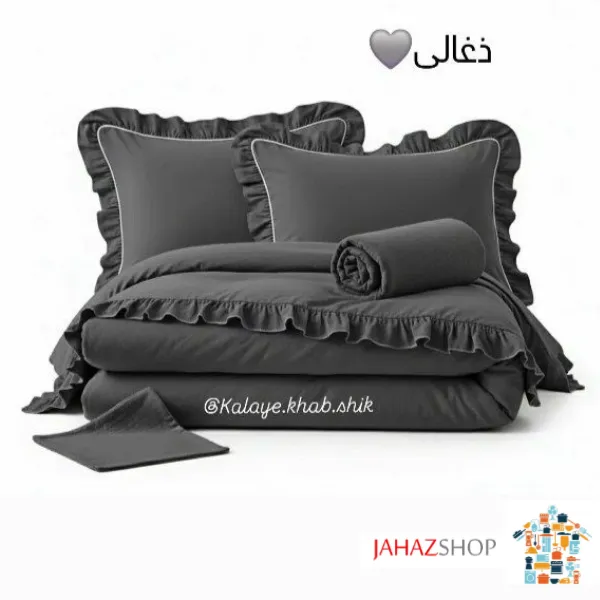 سرویس روتختی چیندار قیطون دوزی ذغالی
