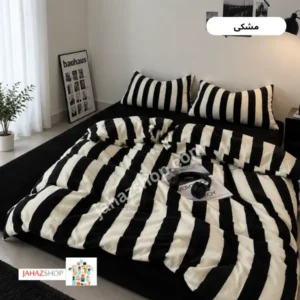 سرویس ست کاوری راه راه دوروچاپ مشکی