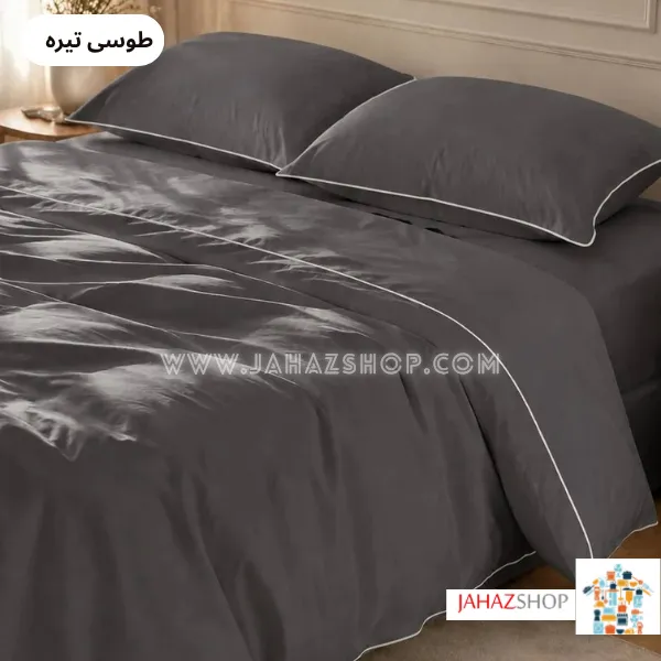 روتختی سرویس کاوری قیطون دوزی طوسی تیره